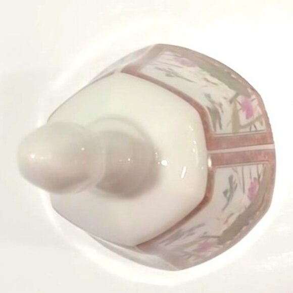 80s Vintage Toyo Ming Porcelain Bell Floral Bird White Lotus Japan Painted - Picture 3 of 5